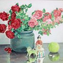 Still life with vaze 80's size unknown oil on canvas